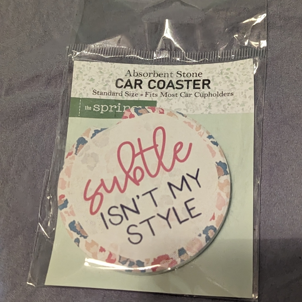 The Spring Shop Car Coaster cream and multi colored